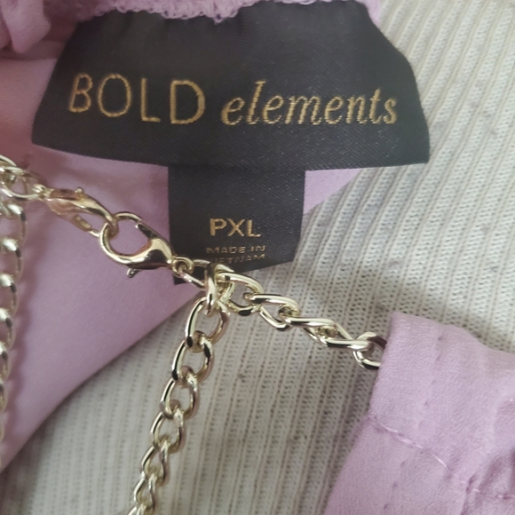 BOLD elements Purple Tunic with Cut Out Tie Front - Picture 7 of 8